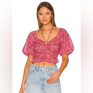 Banjanan Flora Top in Petal Power Fuchsia